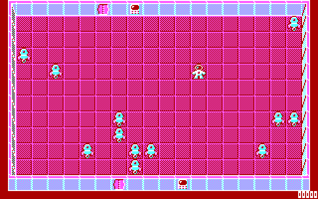 The robots approach in the CGA Droids game