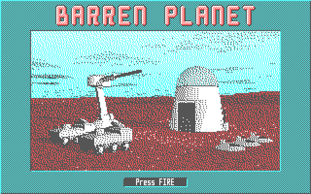 Barren Planet: Title Screen