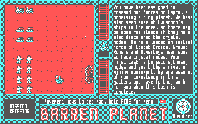 Barren Planet: Scenario Briefing