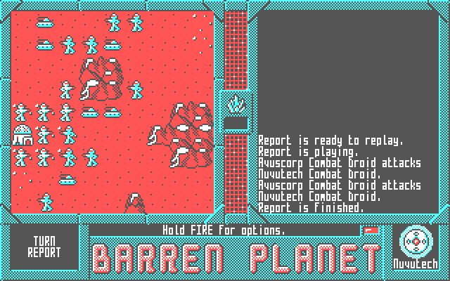 Barren Planet: Enemy Turn Report